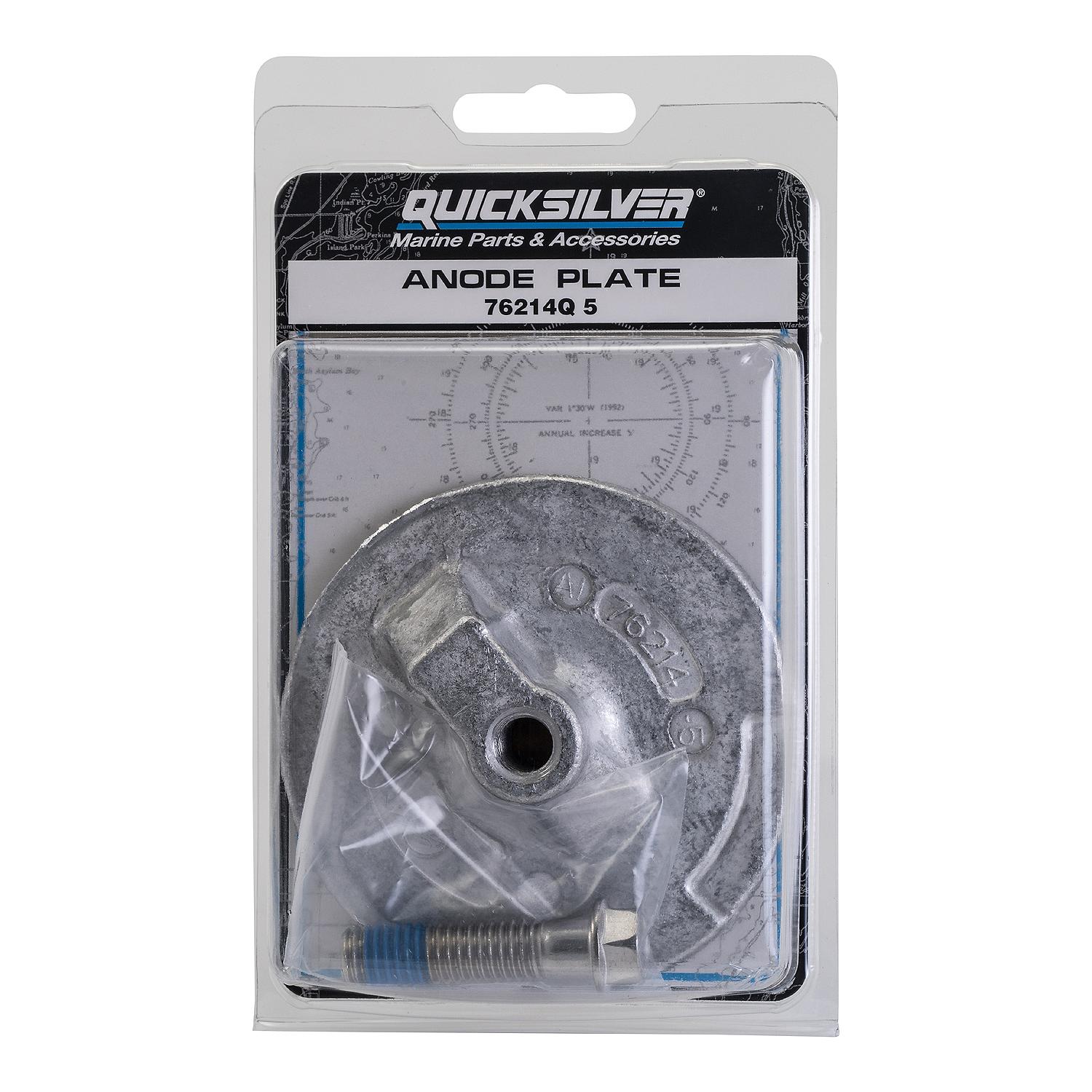 Quicksilver 76214Q5 Aluminum Anode Plate for Mercury Mariner Force and MerCruiser Anti-Ventilation Plate