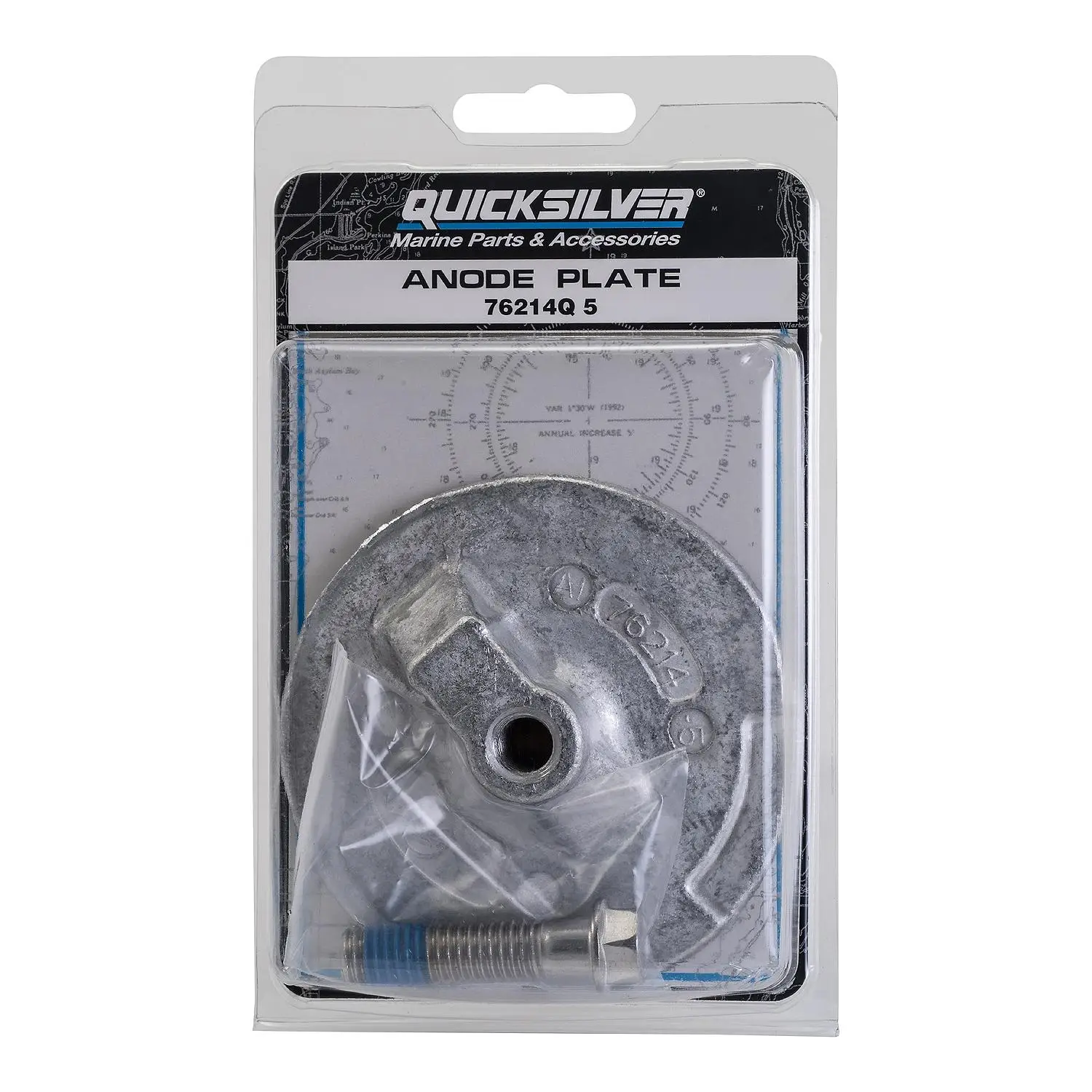 Quicksilver 76214Q5 Aluminum Anode Plate for Mercury Mariner Force and MerCruiser Anti-Ventilation Plate