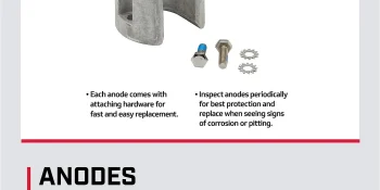 Mercury Aluminum Anode 806190T1 for Bravo, Blackhawk and Vazer Drives