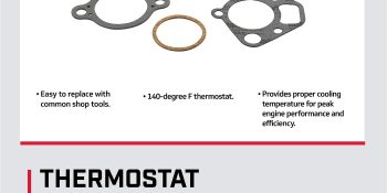 Mercury Thermostat Kit 807252T3 for Select MerCruiser Engines Made by Ford and GM – 1982 and Older V8 Engines, 1996 and Older High-Performance Engines