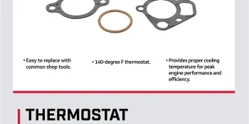 Mercury Thermostat Kit 807252T3 for Select MerCruiser Engines Made by Ford and GM – 1982 and Older V8 Engines, 1996 and Older High-Performance Engines