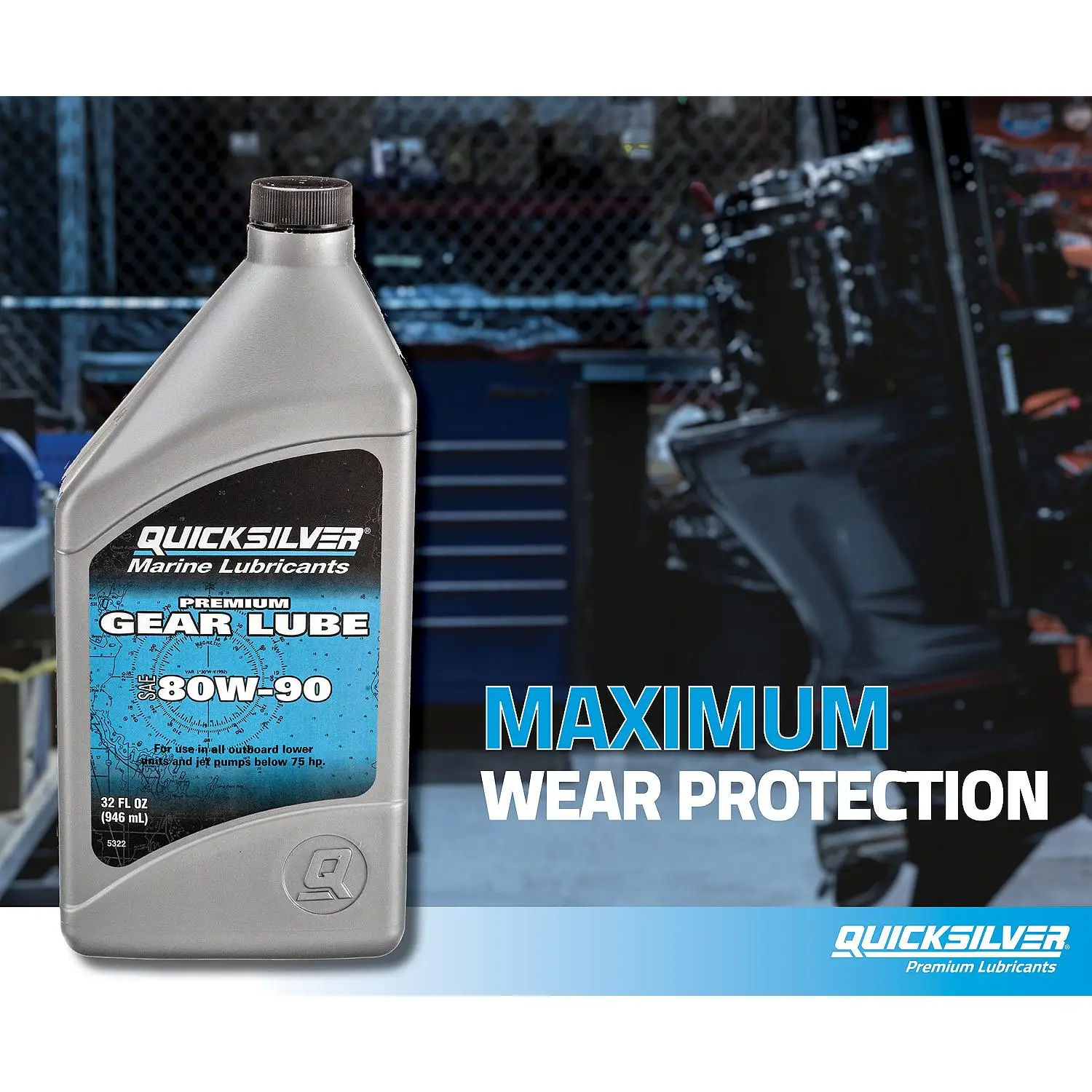 Quicksilver 80W-90 Premium Gear Lube, Marine Engine, 8 Oz. - Image 9