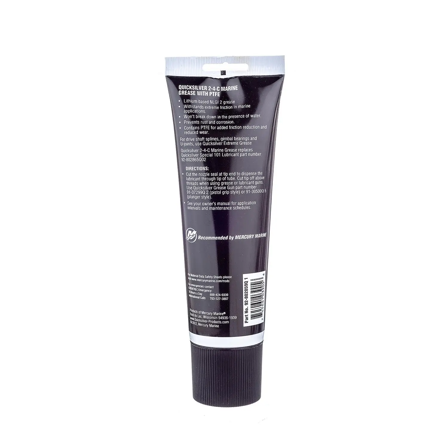 Quicksilver 802859Q1 2-4-C Marine Grease w/ Teflon, Multi-Purpose Marine Lubricant, 8 oz. Tube - Image 2