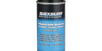 Quicksilver 802878Q1 Phantom Black-Gloss Enamel Spray Paint For Mercury or MerCruiser Engines, 12 Oz Spray Can