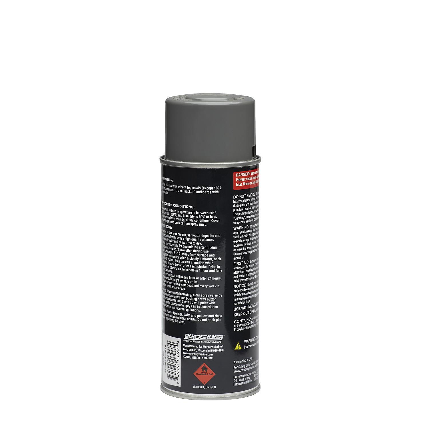 Quicksilver 802878A16 Mariner Gray Enamel Paint, 12 Oz. Spray Can - Image 2