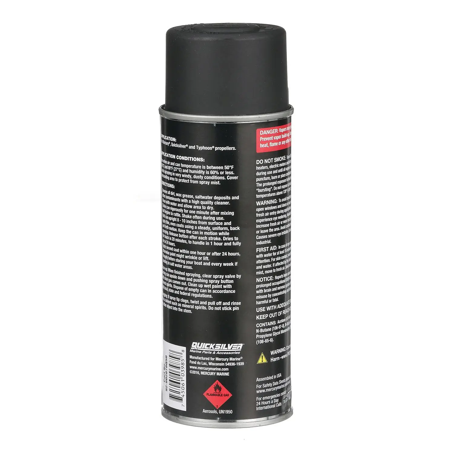 Quicksilver 802878Q50 EDP Propeller Black-Satin Enamel Spray Paint