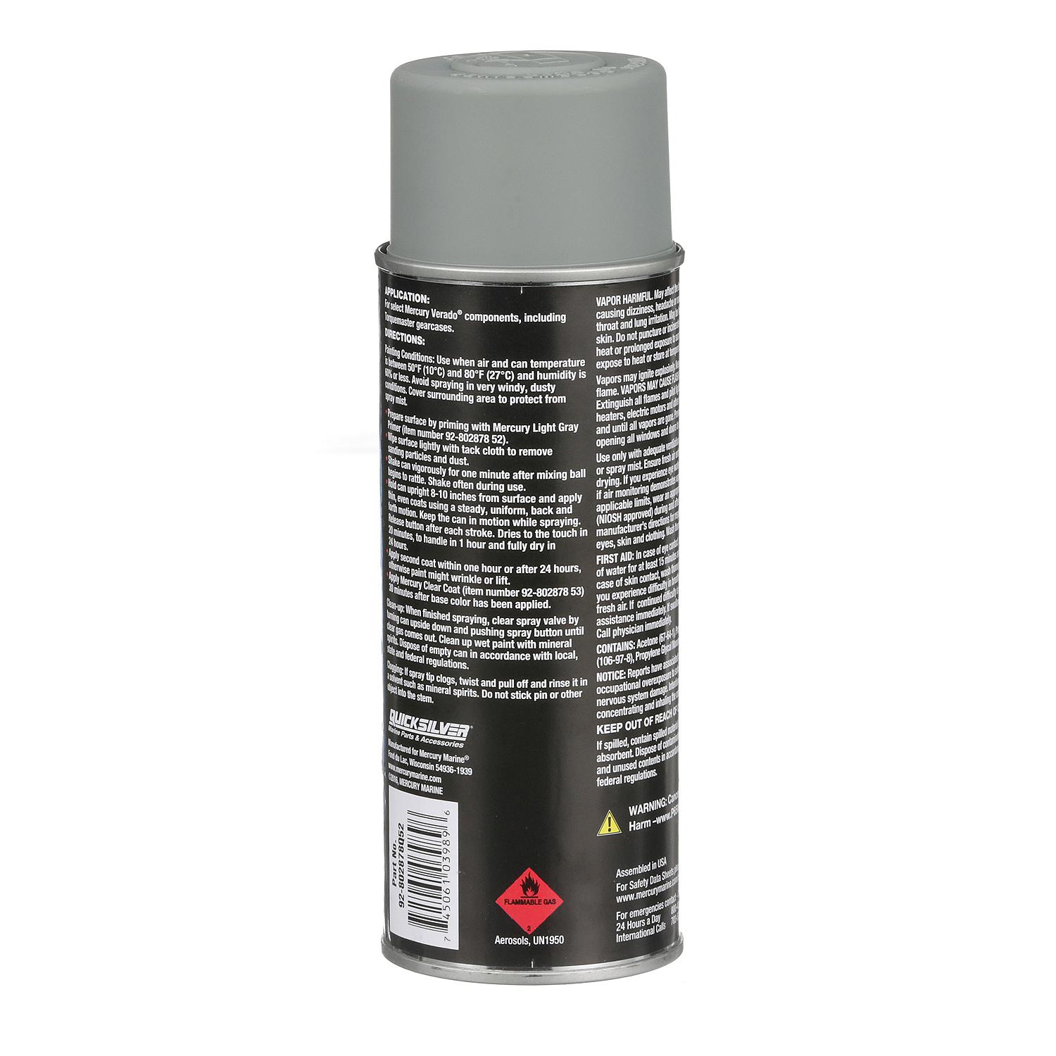 Quicksilver 802878Q52 Primer Paint, Light Gray Enamel Spray Paint
