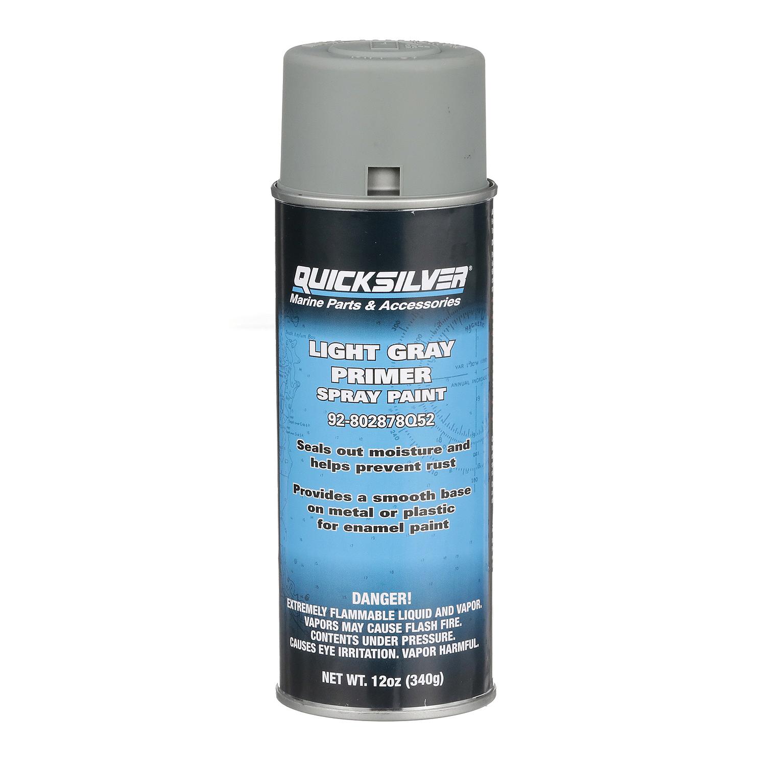 Quicksilver 802878Q52 Primer Paint, Light Gray Enamel Spray Paint - Image 2