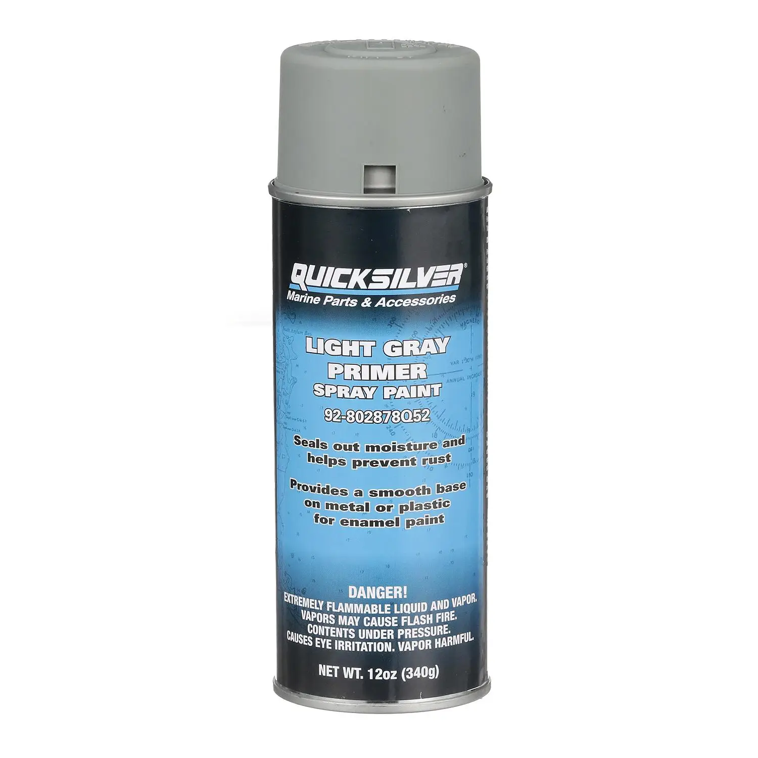 Quicksilver 802878Q52 Primer Paint, Light Gray Enamel Spray Paint - Image 2