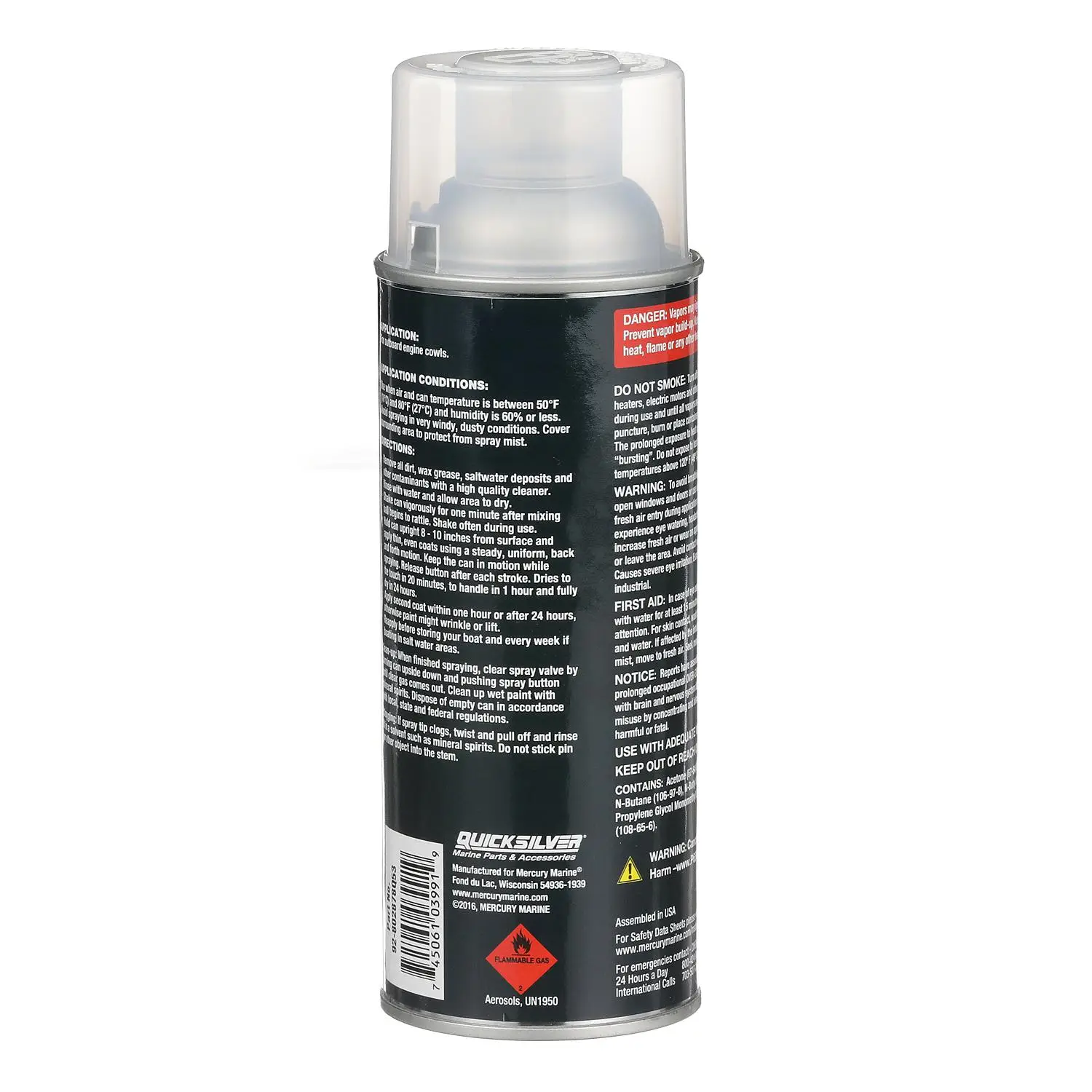 Quicksilver 802878Q53 Clear Coat Enamel Spray Paint - Image 2