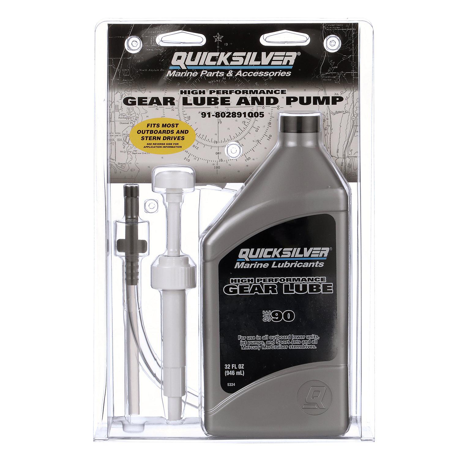Quicksilver 802891Q05 SAE 90 High Performance Gear Lube and Pump Kit, 32 Fl. Oz. - Image 2