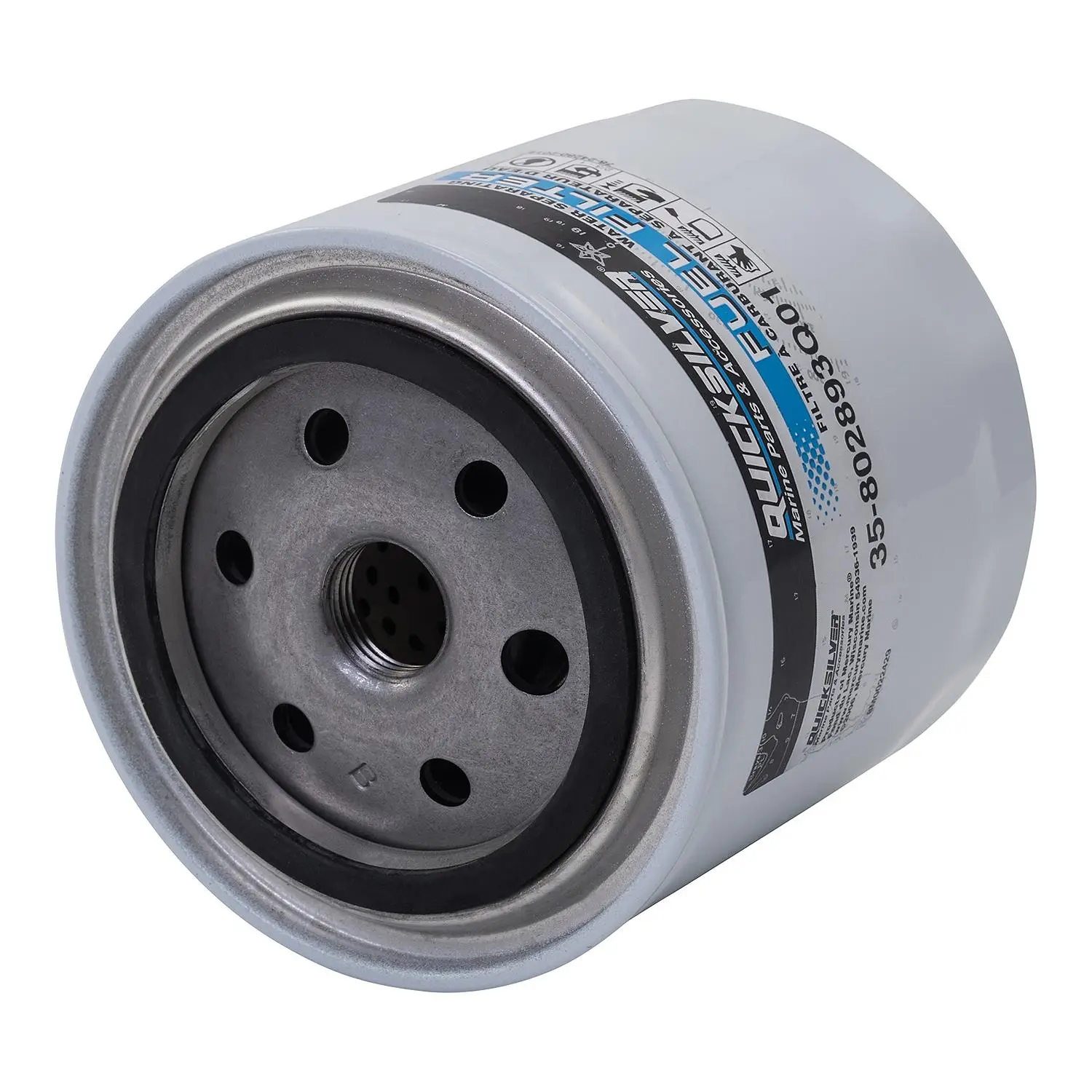 Quicksilver 802893Q01 Water Separating Fuel Filter for Mercury and Mariner Outboards and MerCruiser Sterndrive and Inboard Engines