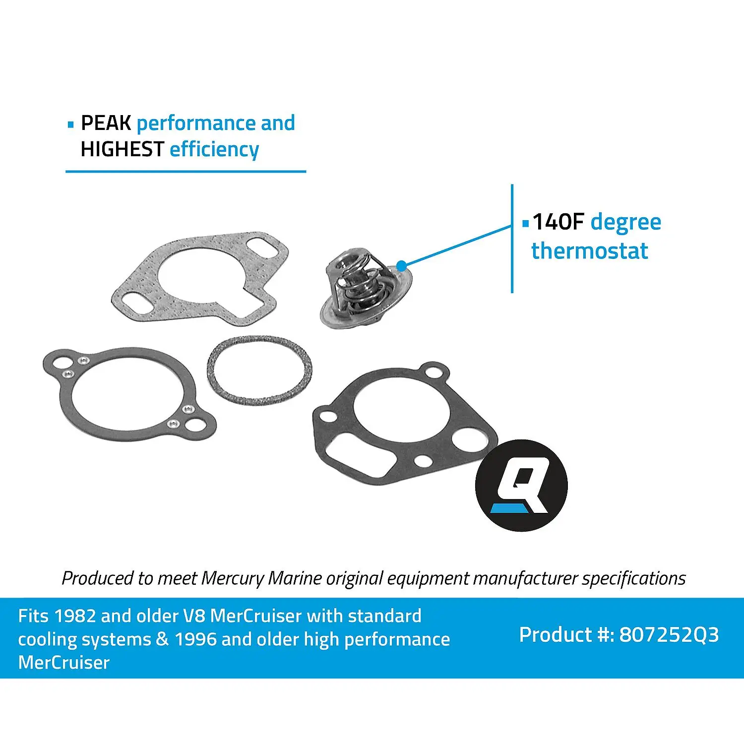 Quicksilver 807252Q3 Replacement Thermostat Kit - Image 3
