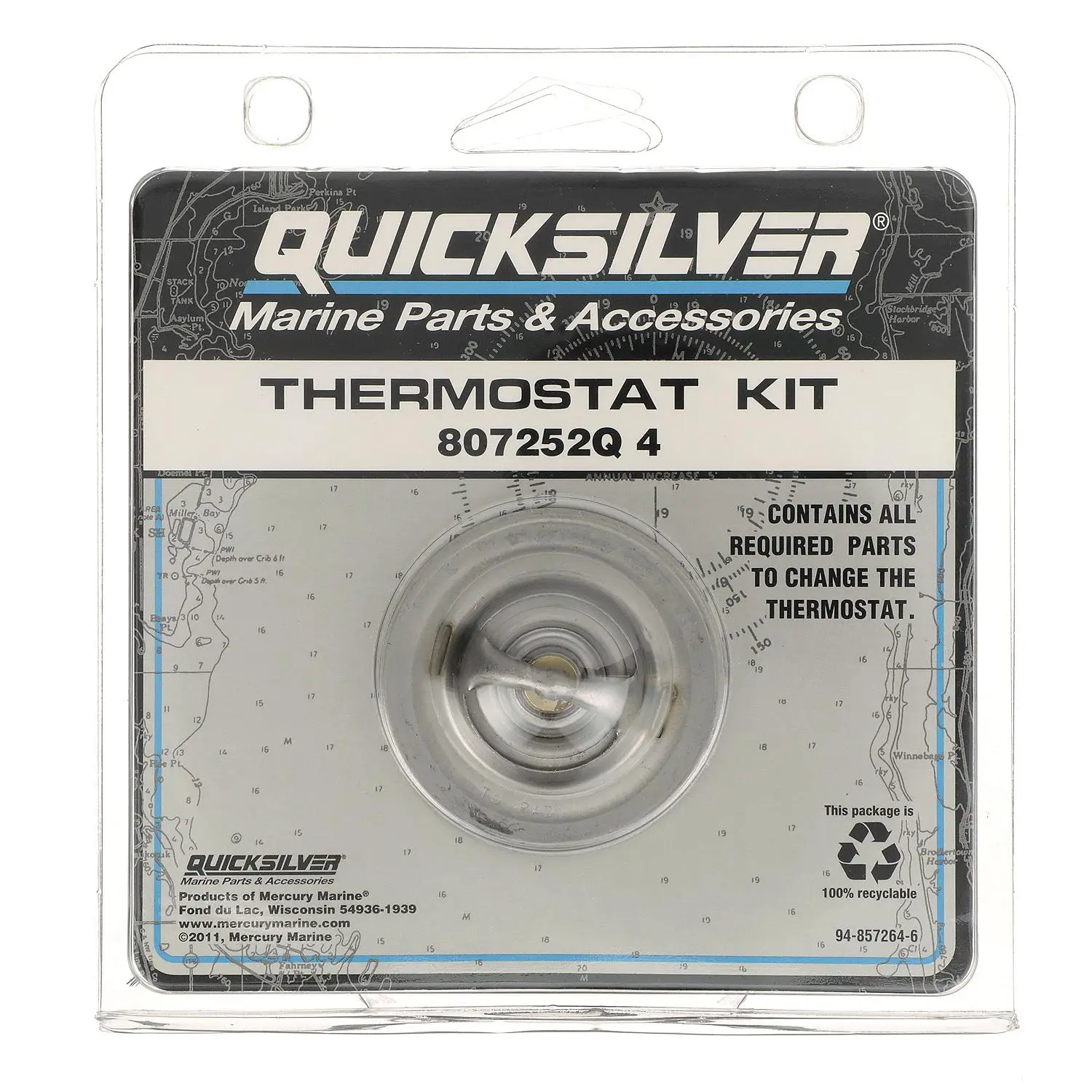 Quicksilver 807252Q4 Replacement Thermostat for V6 and V8 MerCruiser Engines 1983-2016 - Image 6