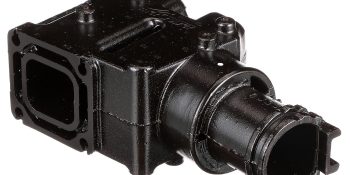 Quicksilver Exhaust Manifold Elbow 807988Q03 for V6 and V8 MerCruiser Sterndrive or Inboard Engines Made by General Motors with Center Rise Outlet Exhaust Manifold