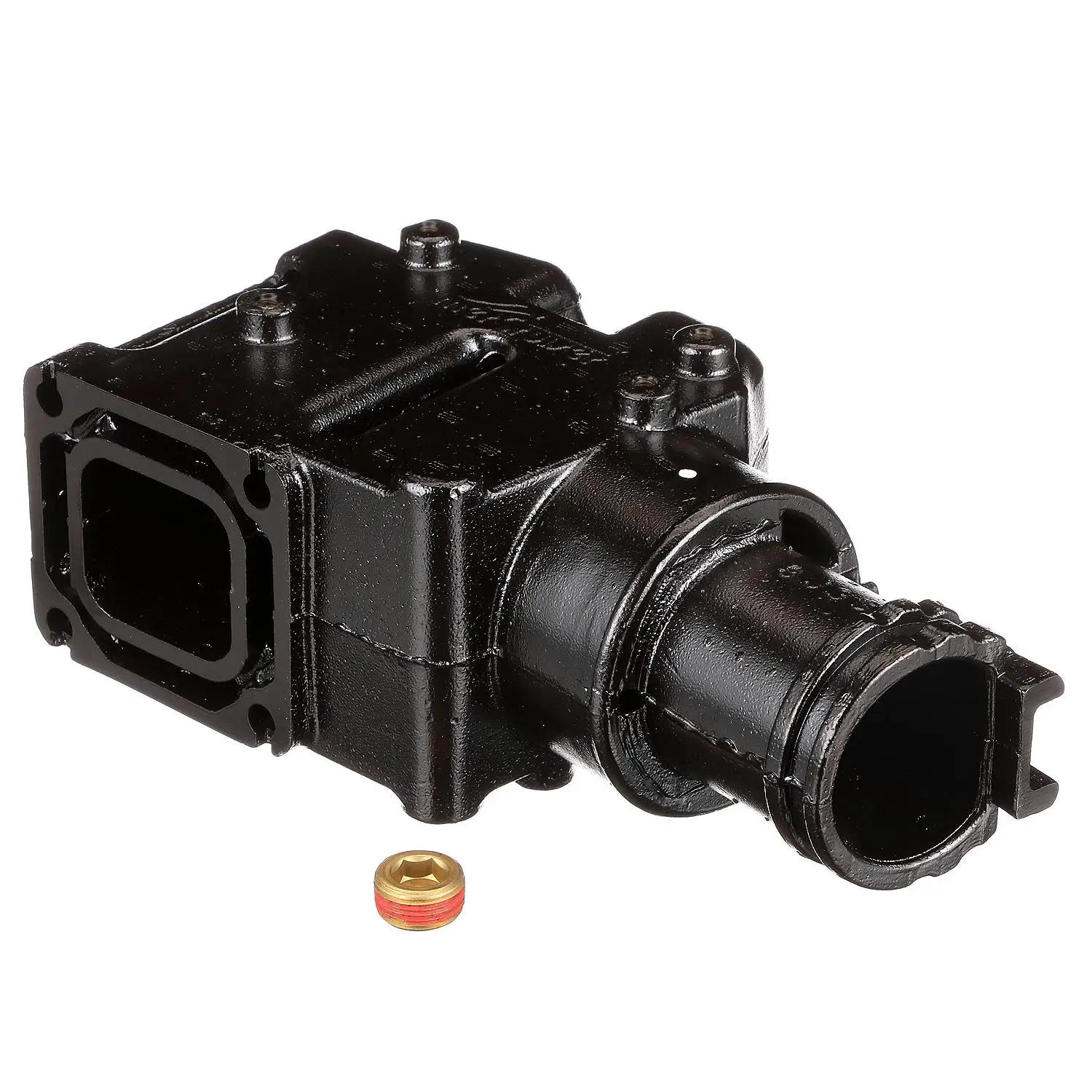 Quicksilver Exhaust Manifold Elbow 807988Q03 for V6 and V8 MerCruiser Sterndrive or Inboard Engines Made by General Motors with Center Rise Outlet Exhaust Manifold