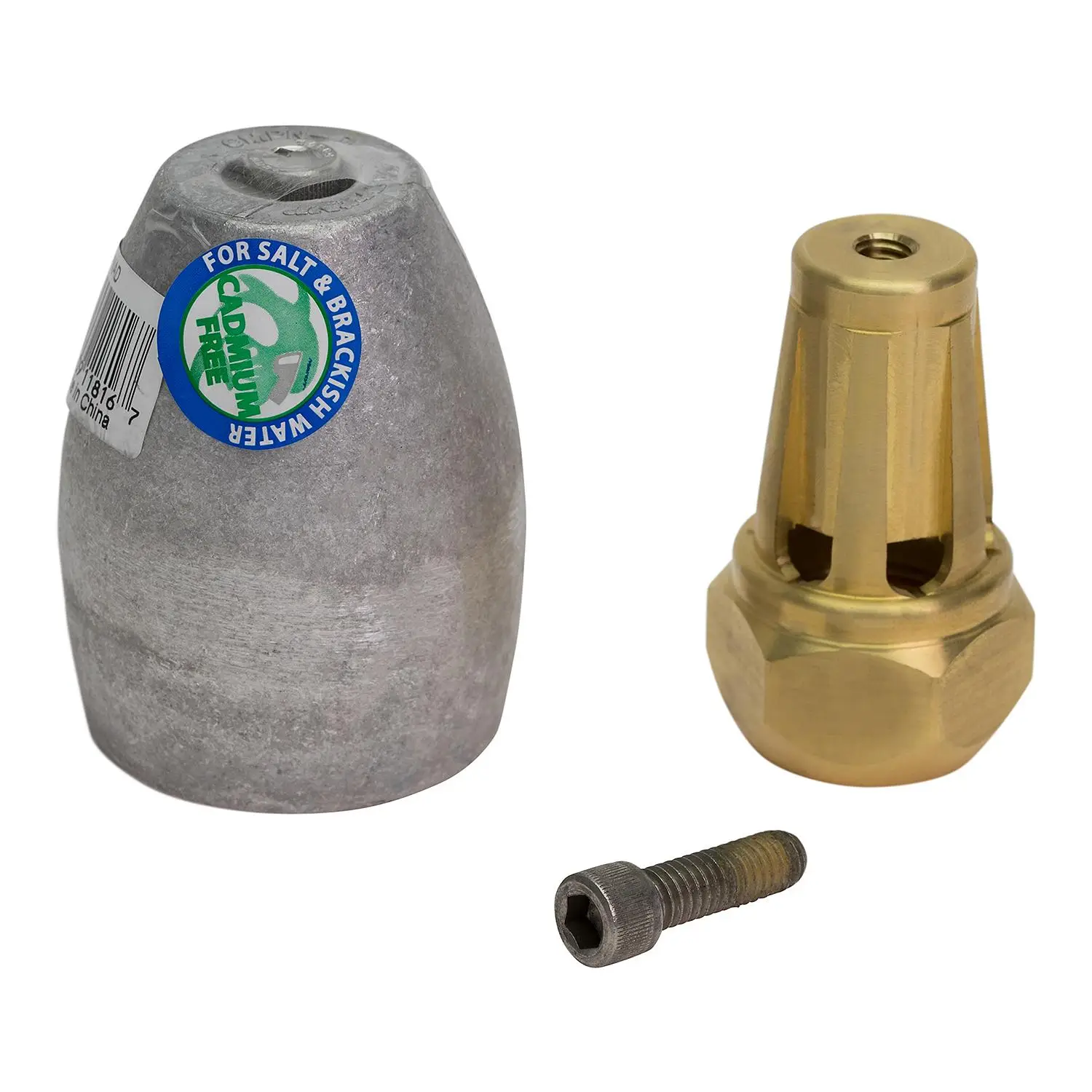 Quicksilver 809666A02 Aluminum Anode Kit for Prop Nut on Bravo III Drives