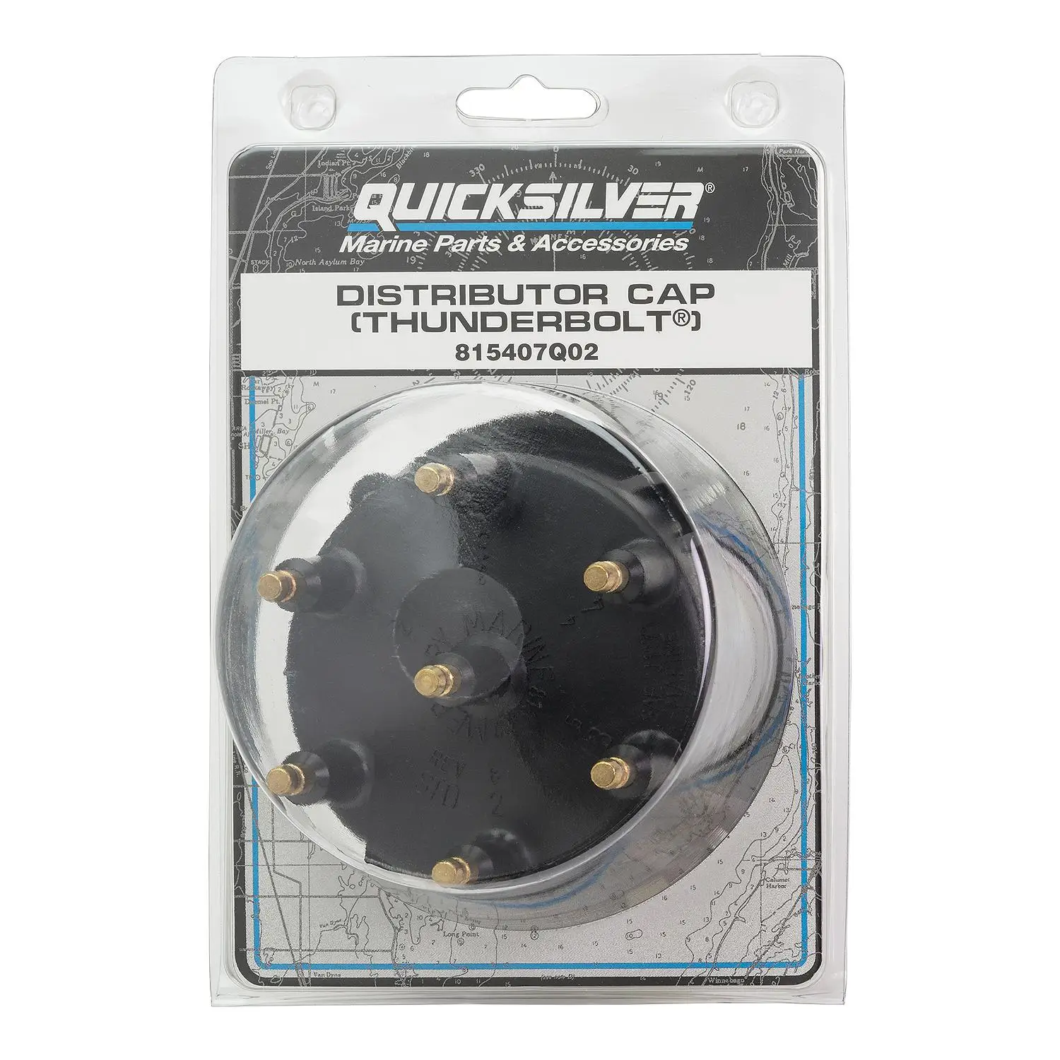Quicksilver 815407Q02 Distributor Cap Kit for Marinized V6 Engines by General Motors w/ Thunderbolt IV and V HEI Ignition Systems - Image 2
