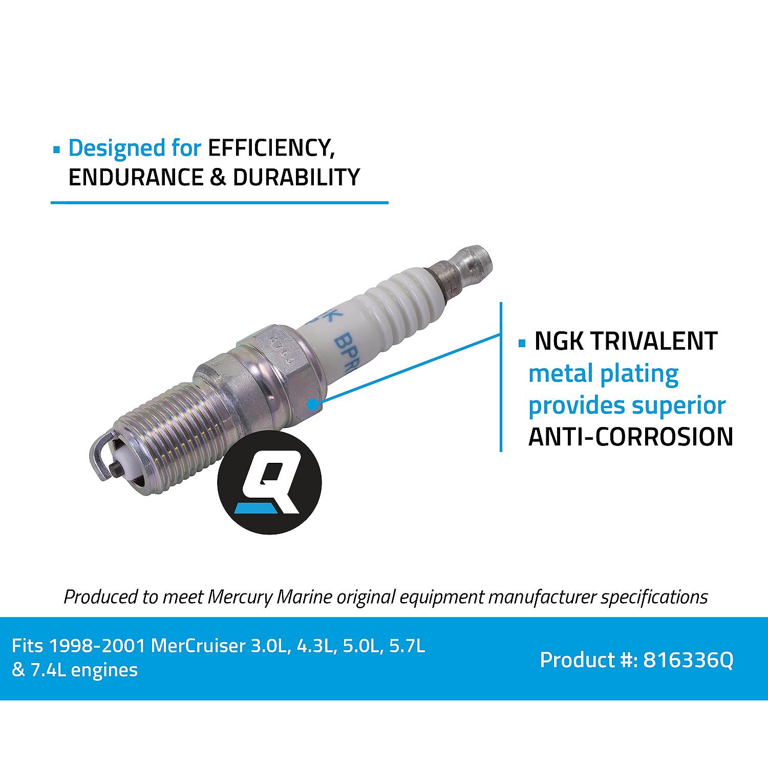 Quicksilver 816336Q NGK BPR6EFS Standard Spark Plug, 1-Pack - Image 4