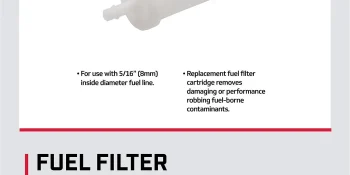 Mercury Inline Fuel Filter 816296K2 for Mercury and Mariner Outboards with 5/16-Inch Fuel Lines