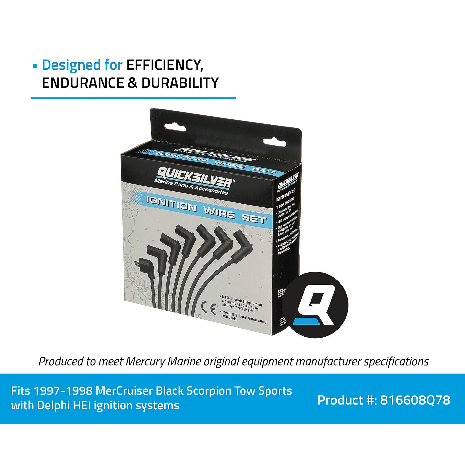 Quicksilver 816608Q78 Red Wire Spark Plug Wire Kit - Image 5