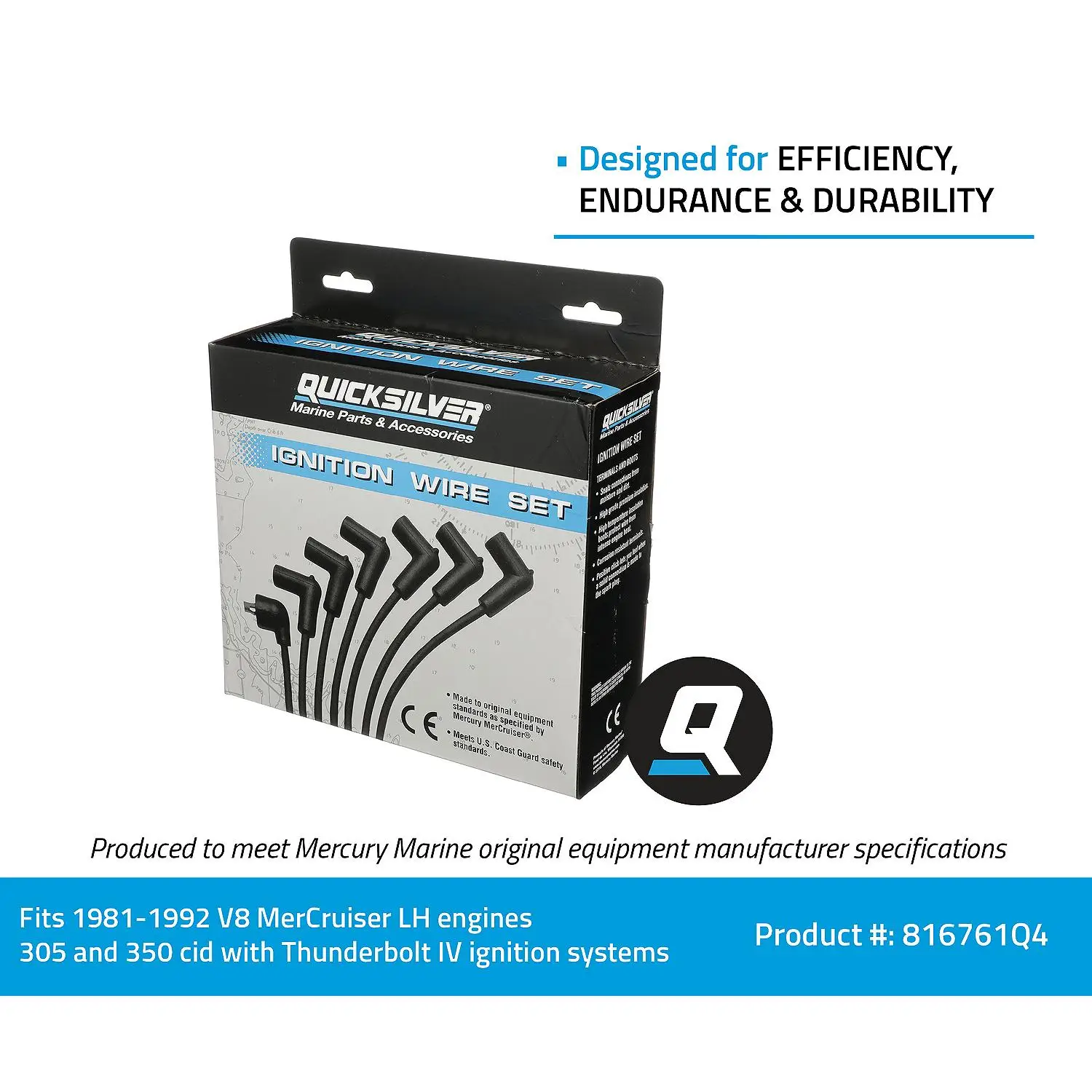 Quicksilver 816761Q4 Spark Plug Wire Kit