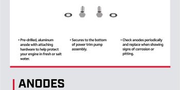 Mercury Aluminum Anode Kit 818298T1 for Select Mercury and Mariner Outboards and All V6 and OptiMax Outboards