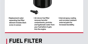 Mercury Water Separating Fuel Filter 18458T3 with Black Sensor for 1995 and Earlier Mercury or Mariner V6 EFI/DFI Outboards