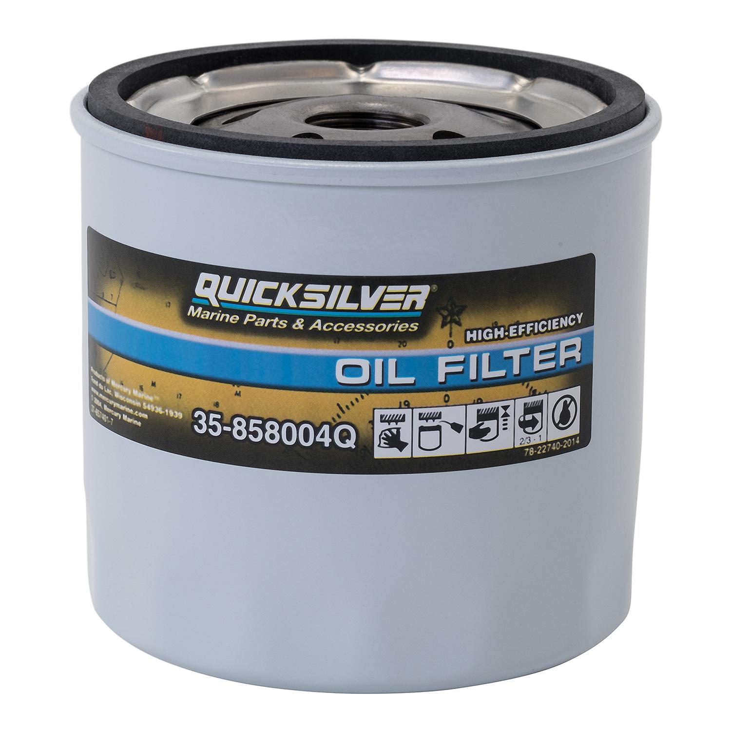 Quicksilver 858004Q High Performance Oil Filter for MerCruiser Sterndrive and Inboards Engines