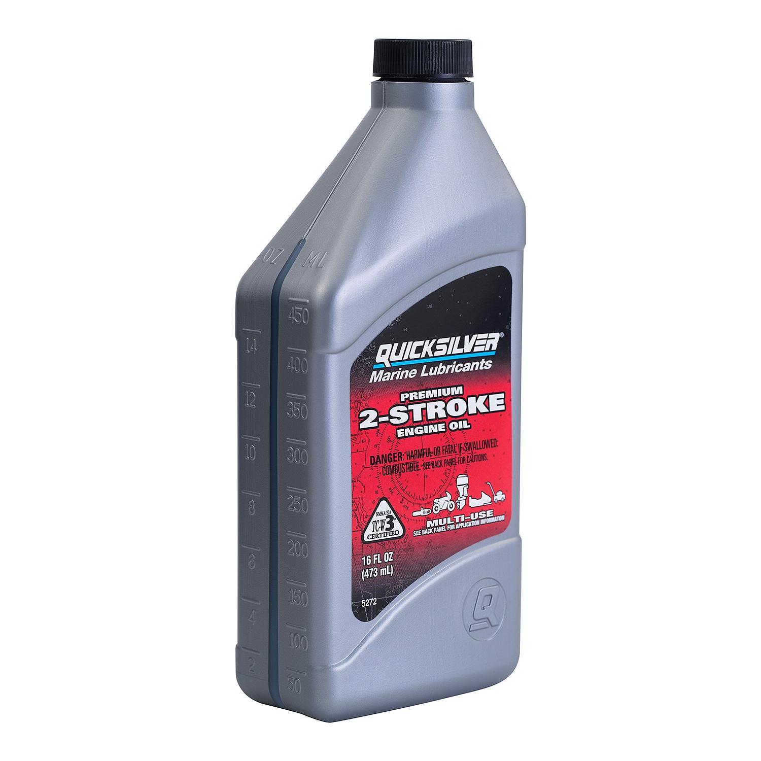 Quicksilver Premium 2-Stroke Engine Oil for Outboards, PWC, Snowmobiles and Motorcycles, 1 Pint - Image 3