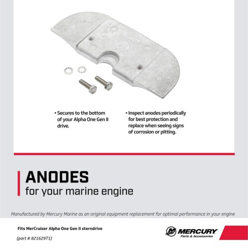 Mercury Aluminum Drive Shaft Housing Anode 821629T1 for MerCruiser Alpha One Gen II Sterndrives