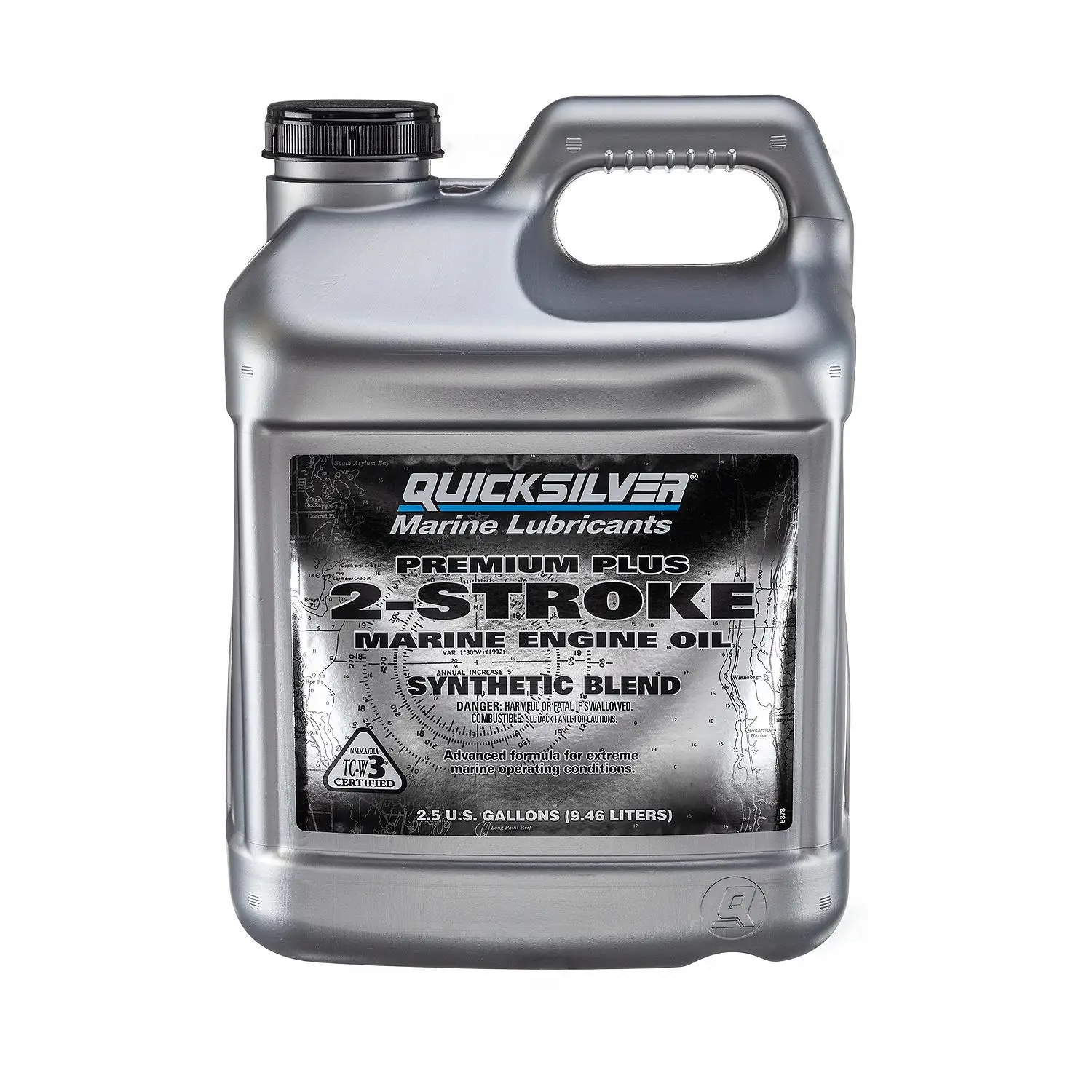 Quicksilver Premium Plus 2-Stroke Marine Engine Oil for Outboards, PWC, 2.5 Gallon - Image 2