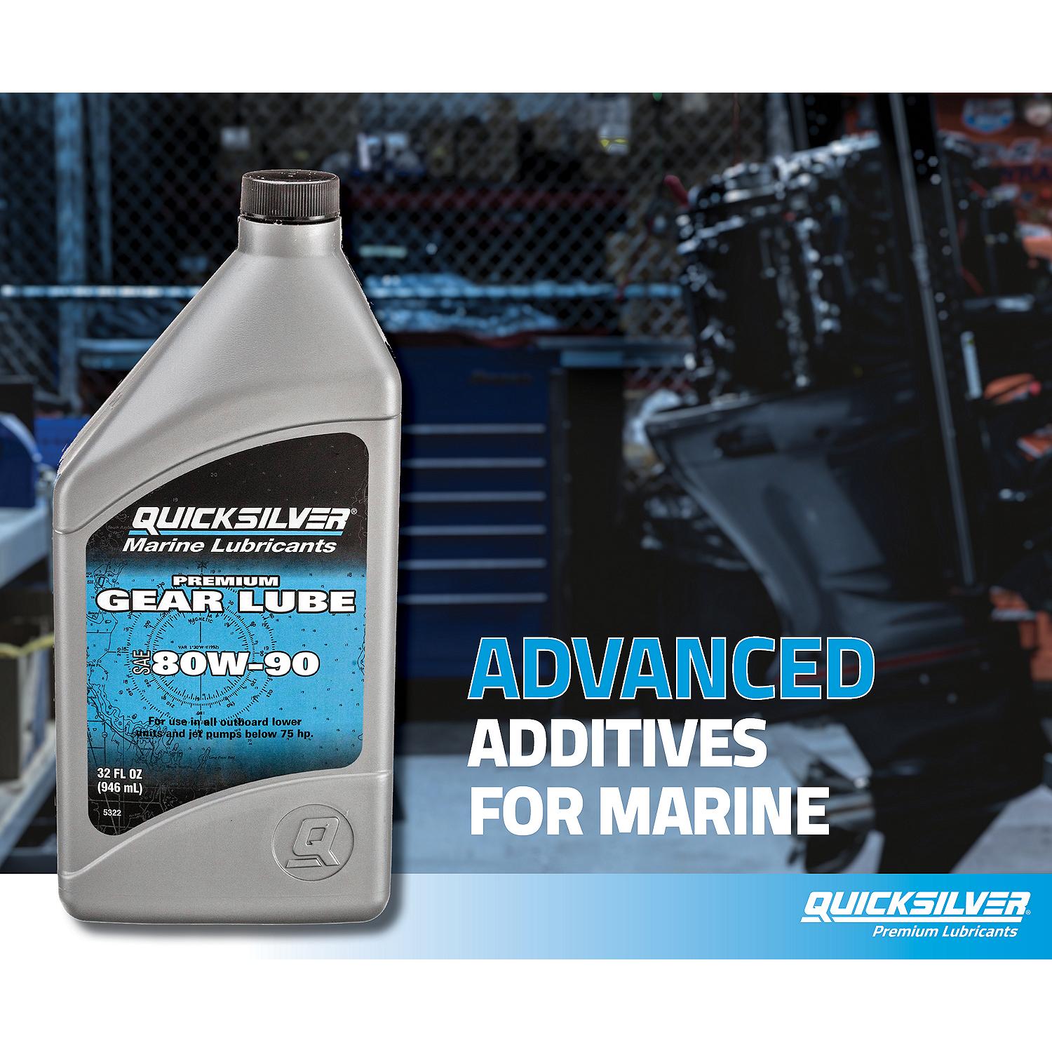 Quicksilver 80W-90 Premium Gear Lube, Marine Engine, 2.5 Gallon - Image 8