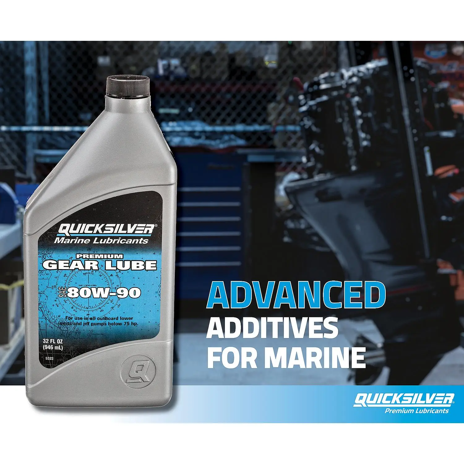 Quicksilver 80W-90 Premium Gear Lube, Marine Engine, 32 oz. - Image 7