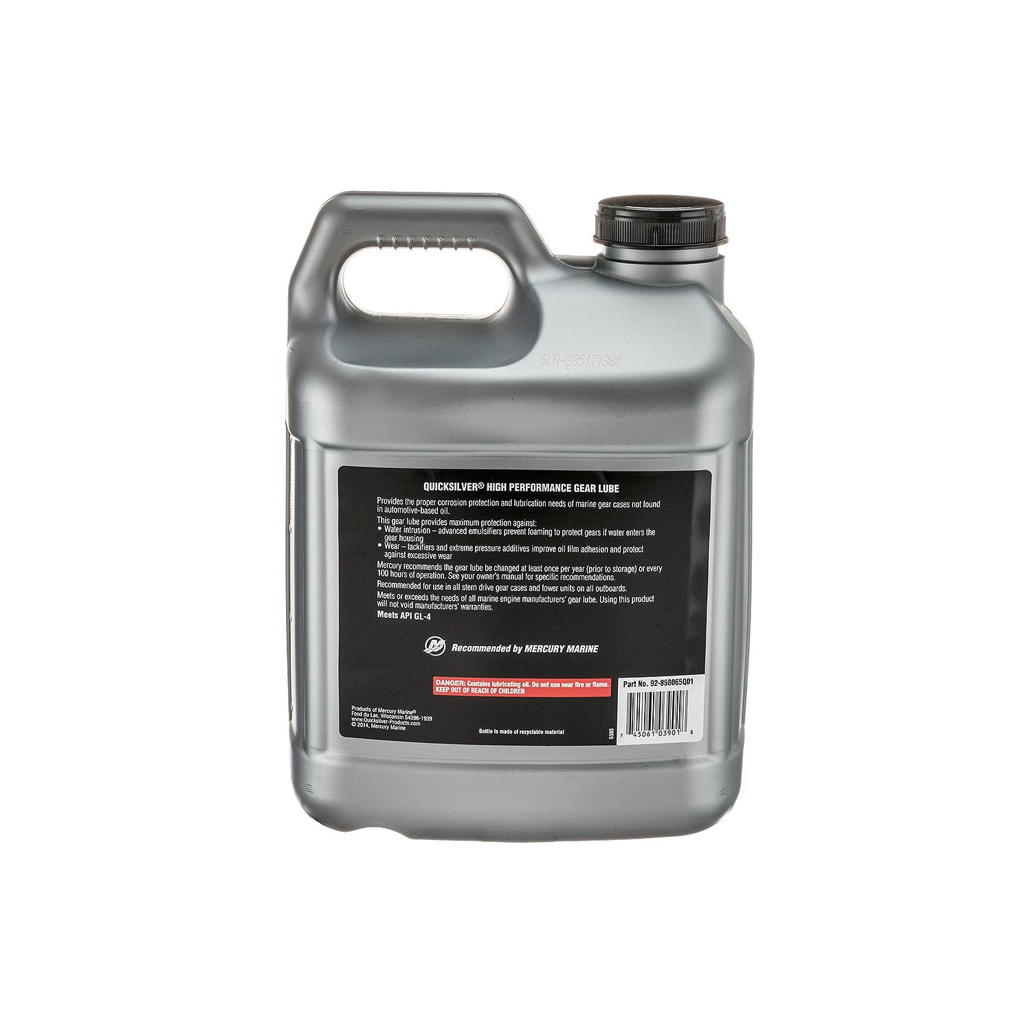 Quicksilver 858065Q01 SAE 90 High Performance Gear Lube, 2.5 Gallon - Image 2