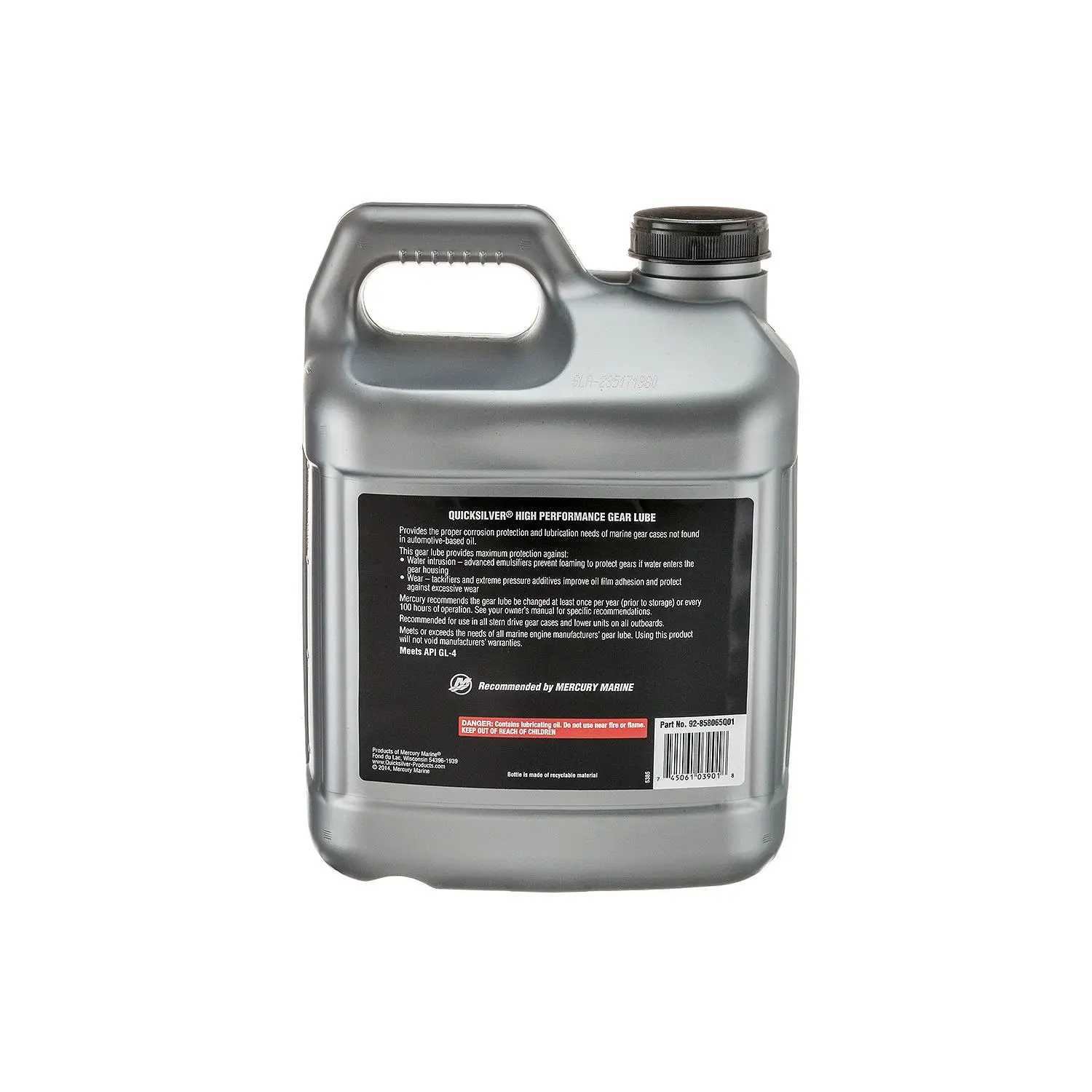Quicksilver 858065Q01 SAE 90 High Performance Gear Lube, 2.5 Gallon - Image 2