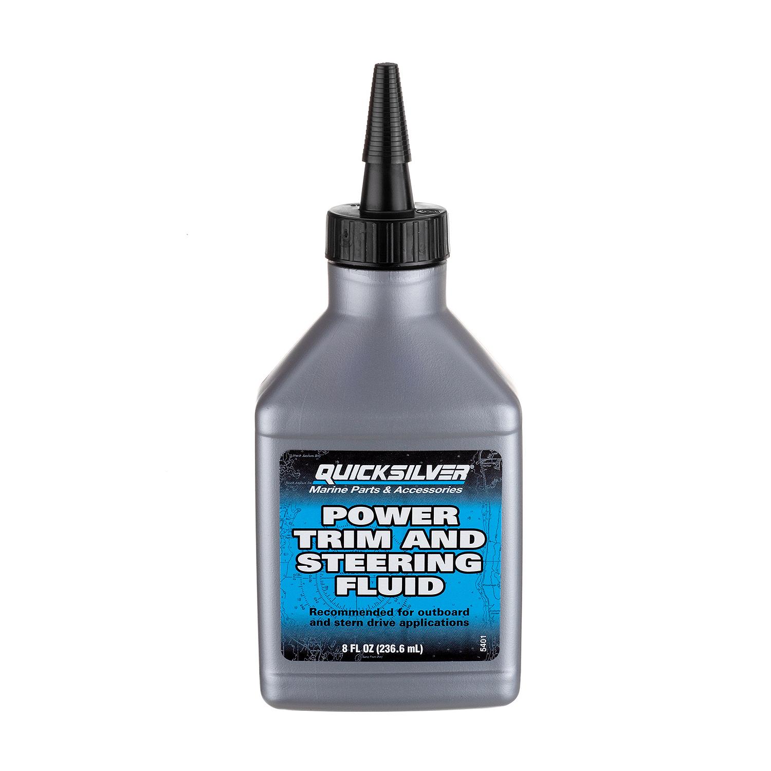 Quicksilver 858074Q01 Power Trim and Steering Fluid, 8 Oz. Bottle
