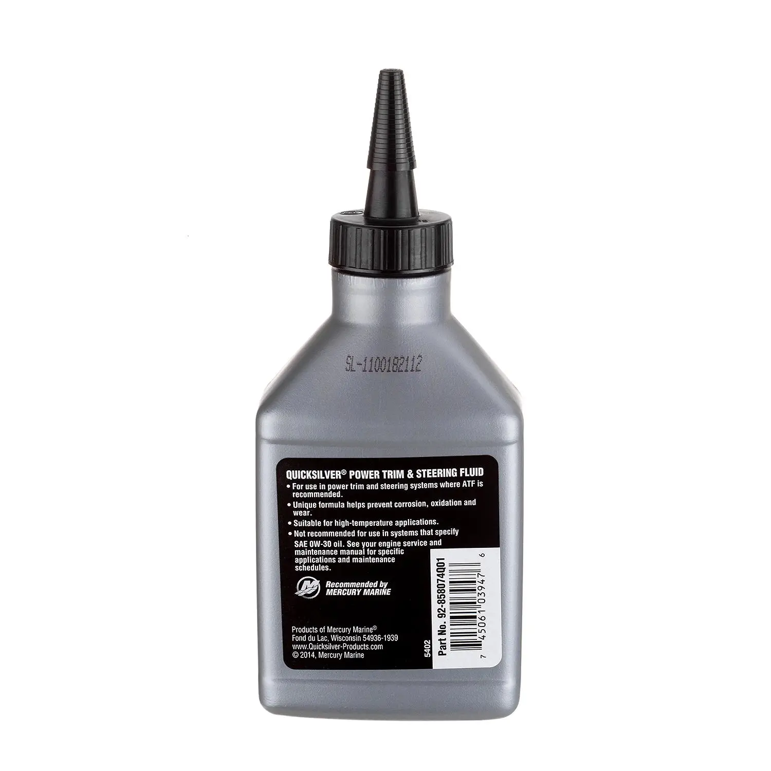 Quicksilver 858074Q01 Power Trim and Steering Fluid, 8 Oz. Bottle - Image 4