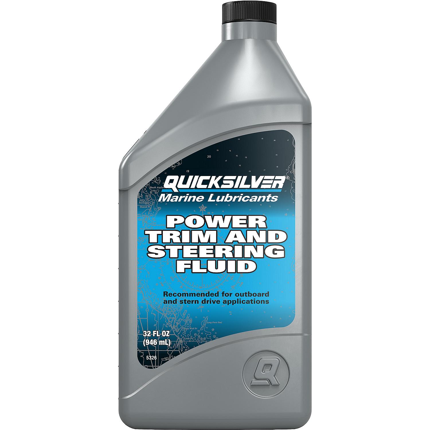 Quicksilver 858075Q01 Power Trim and Steering Fluid, 32 Oz. Bottle