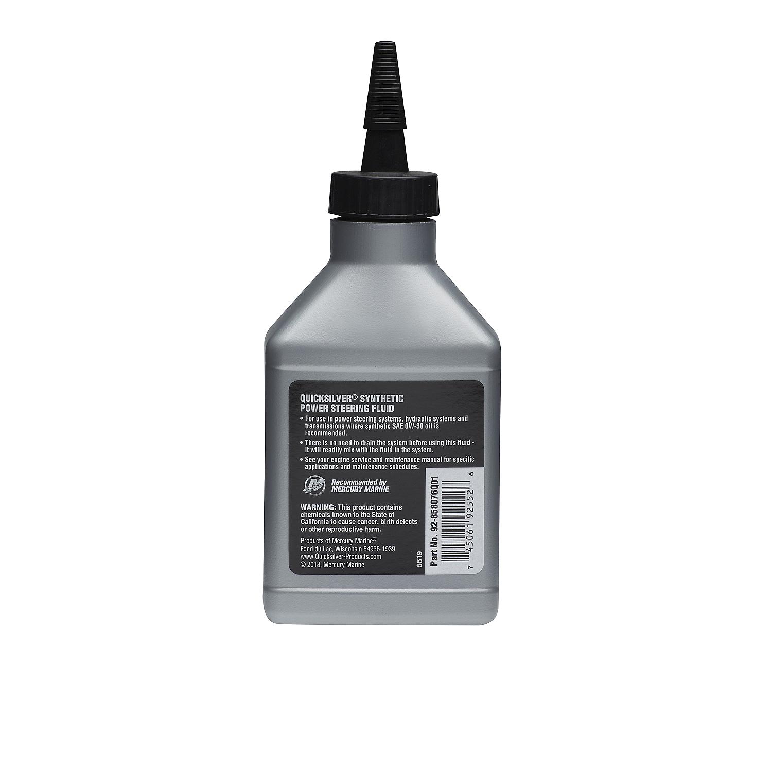 Quicksilver 858076Q01 Synthetic Power Steering Fluid, 8 oz. Bottle - Image 2