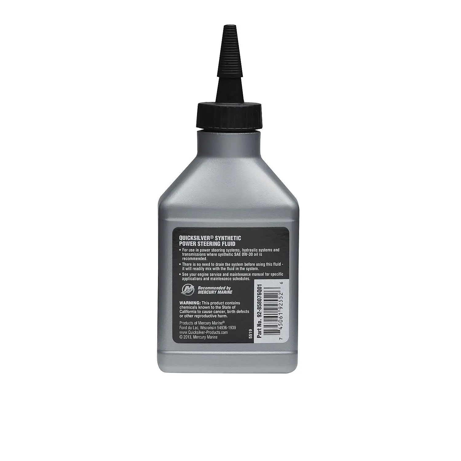 Quicksilver 858076Q01 Synthetic Power Steering Fluid, 8 oz. Bottle - Image 2