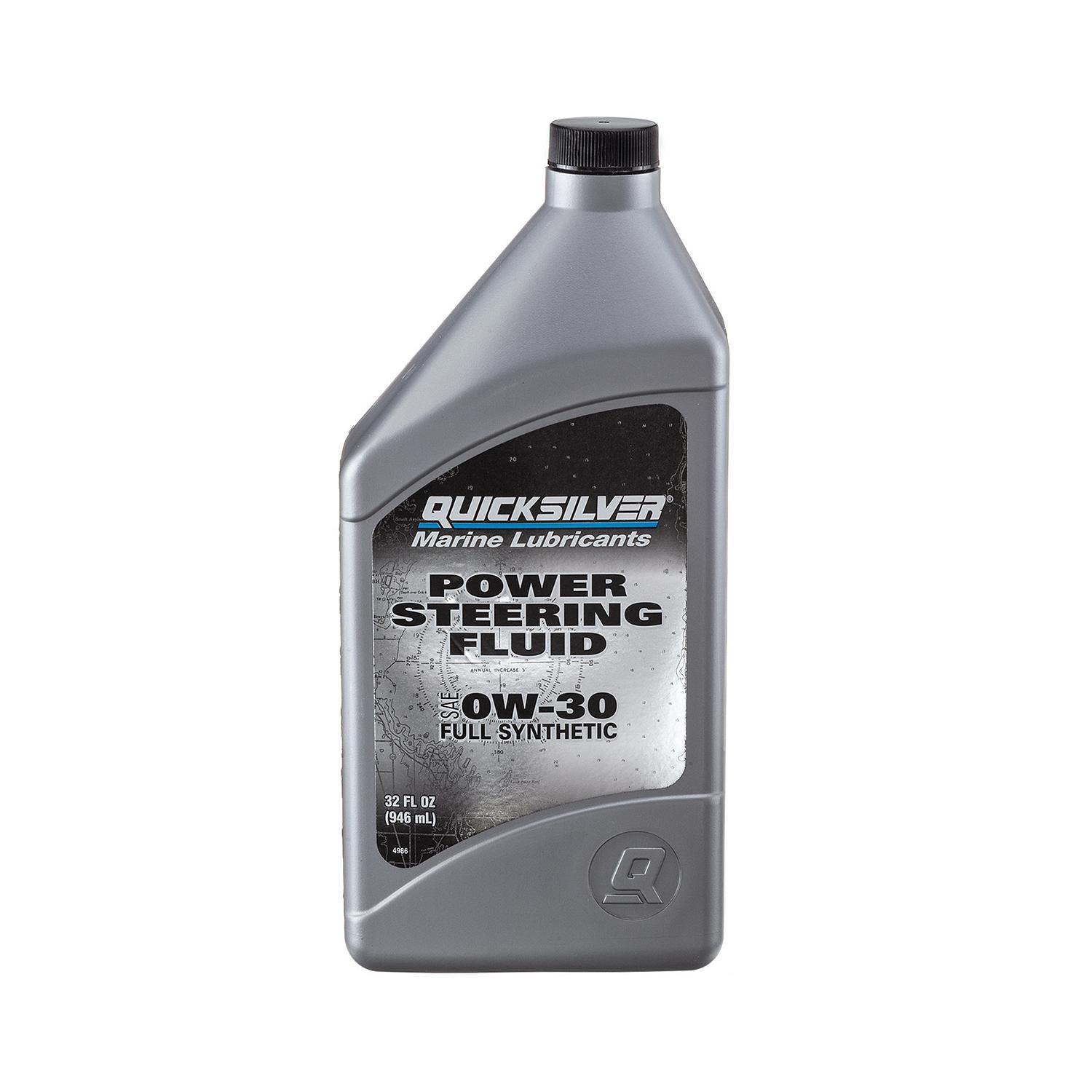 Quicksilver 858077Q01 Power Steering Fluid SAE 0W-30, Full Synthetic, 32 Oz. Bottle