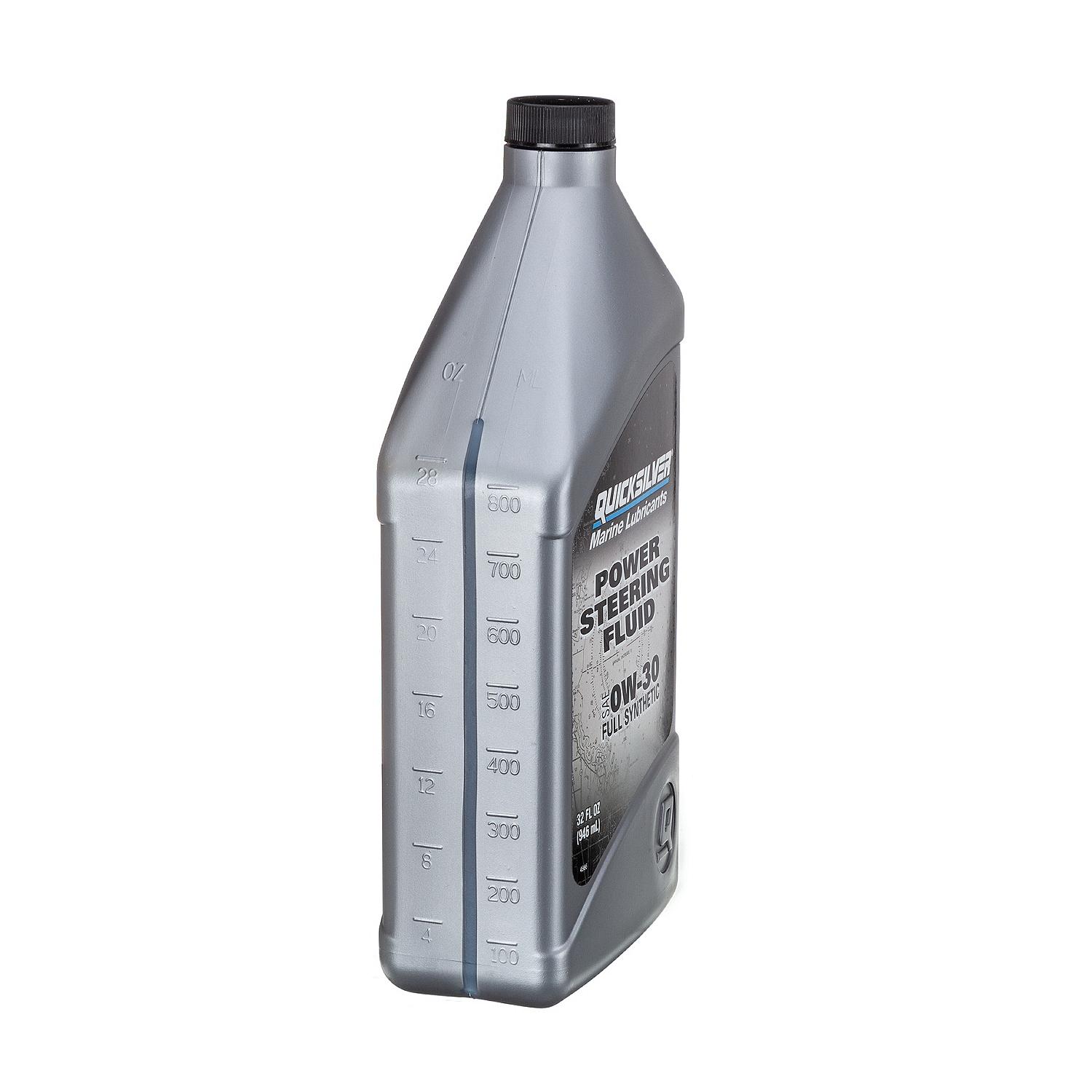 Quicksilver 858077Q01 Power Steering Fluid SAE 0W-30, Full Synthetic, 32 Oz. Bottle - Image 2
