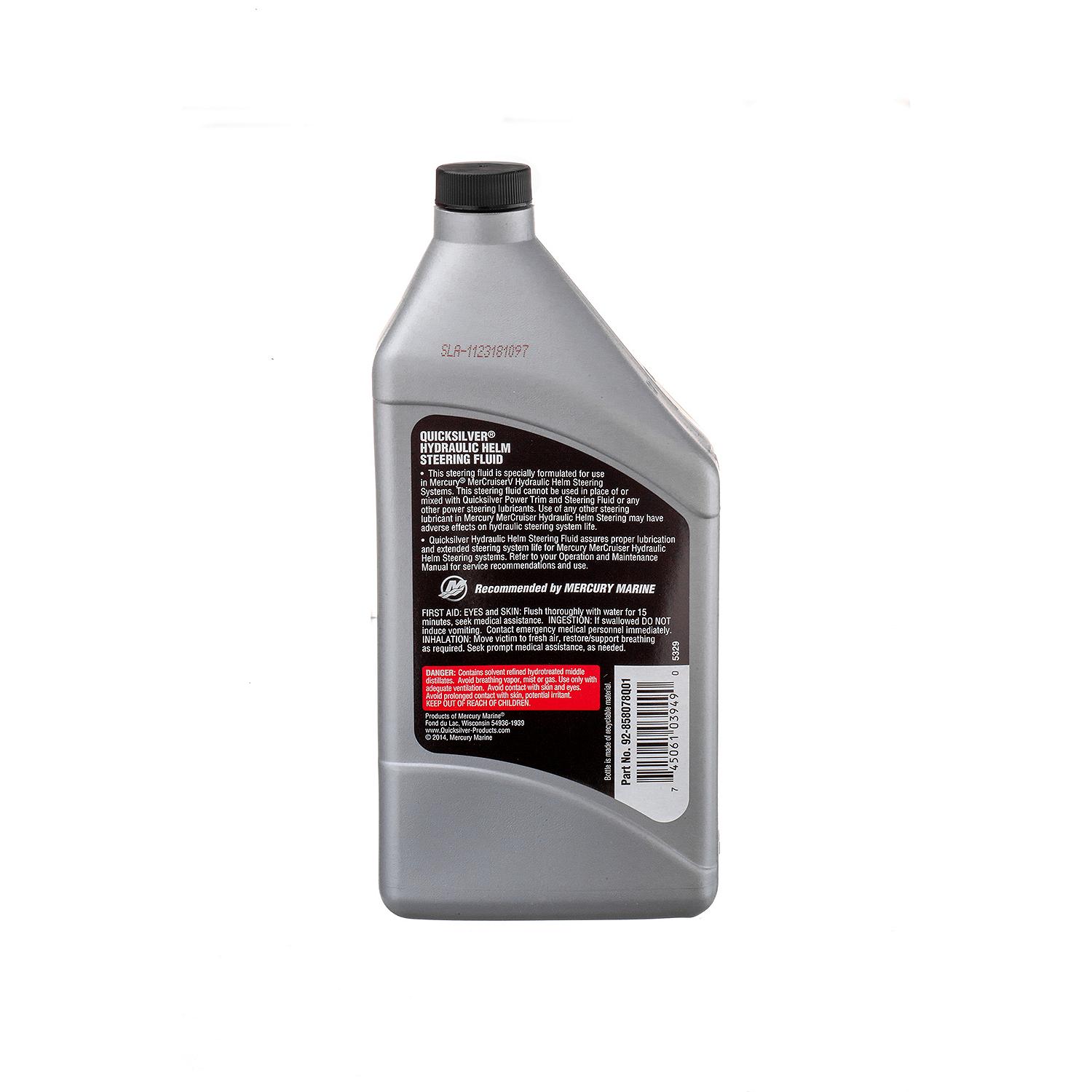 Quicksilver 858078Q01 Hydraulic Helm Steering Fluid, 32 Oz. Bottle - Image 4