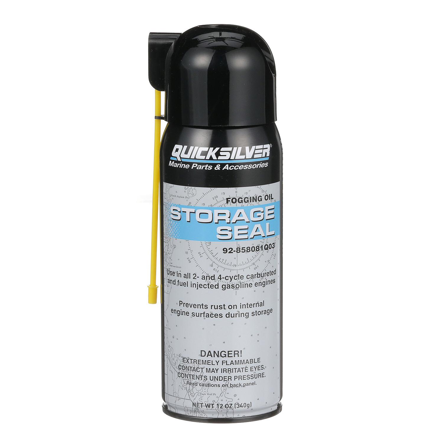Quicksilver 858081Q03 Storage Seal Engine Fogging Oil for 2-Stroke, 4-Stroke and Fuel-Injected Gas Engines, 12 Oz.