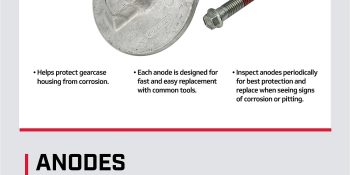 Mercury Aluminum Trim Tab Anode 822777T1 for Mercury and Mariner Outboards and MerCruiser Sterndrives