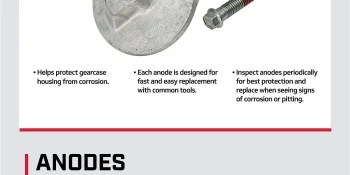 Mercury Aluminum Trim Tab Anode 822777T1 for Mercury and Mariner Outboards and MerCruiser Sterndrives