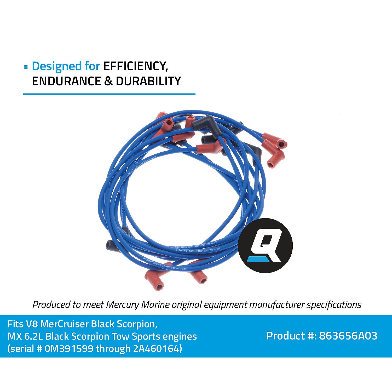 Quicksilver 863656A03 Spark Plug Wire Kit - Image 7