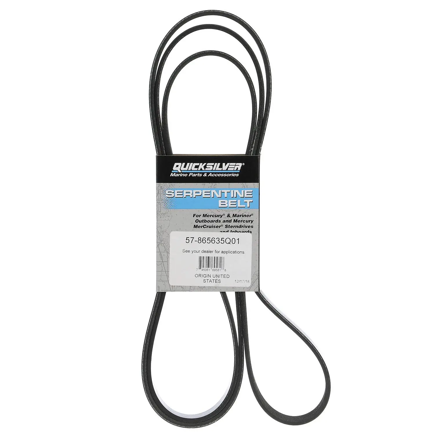 Quicksilver Serpentine Belt 865635Q01, 2,519mm Long, for MerCruiser Sterndrives 496 MAG - Image 2