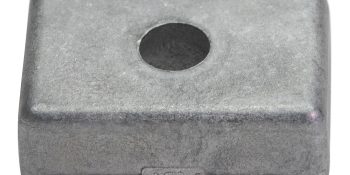 Quicksilver 875208 Square Aluminum Anode for Select Mercury 4-9.9hp Outboards